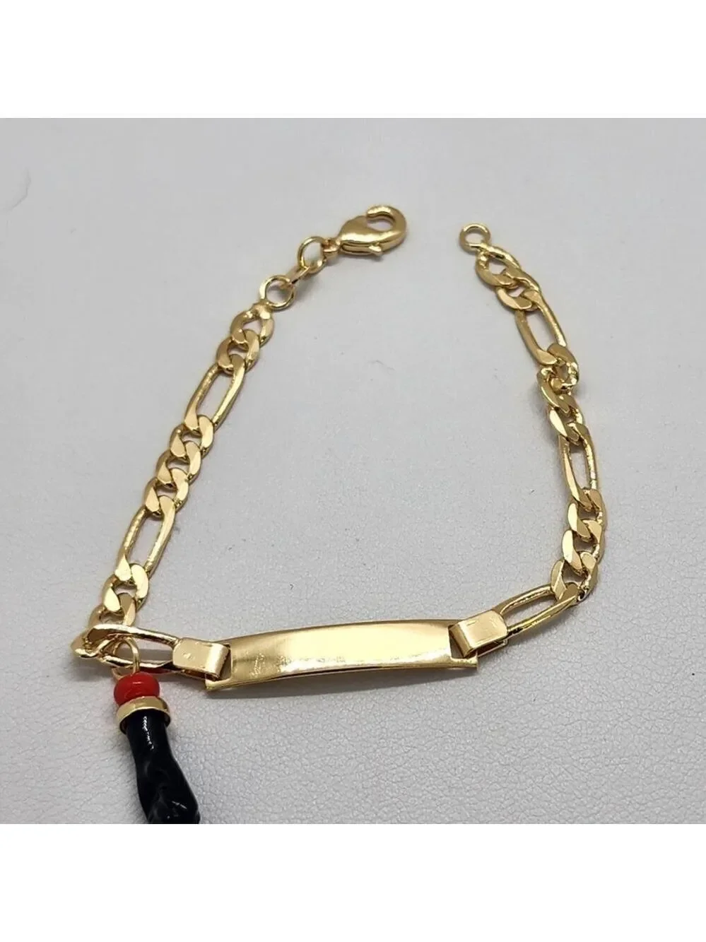 Brand New Brazilian 18k Gold Filled Azabache Bracelet